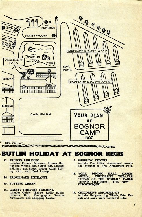 Bognor Map from 1967
