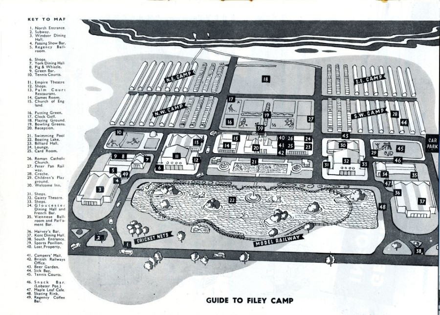 Filey Map from 1953