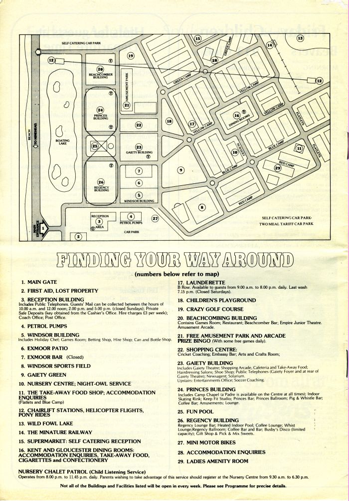Minehead Map from 1984
