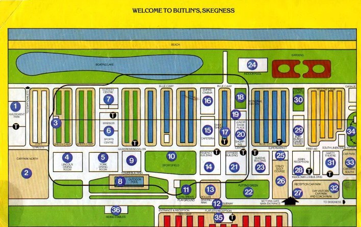 Butlins Skegness Map 1982