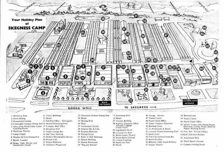 Skegness Map from 1952
