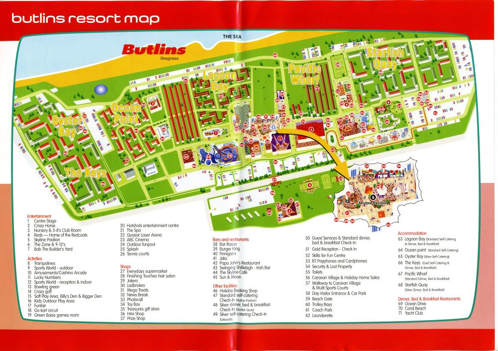 Butlins Skegness Map 2005