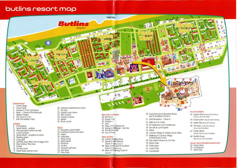 Butlins Skegness Map From 2005 Butlins Skegness Map From 2005