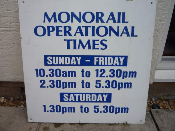 Monorail Operational Times