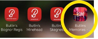Butlins Memories Website on Android