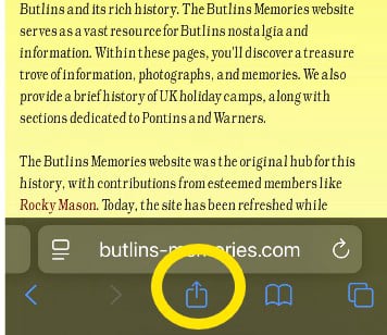 Butlins Memories Website