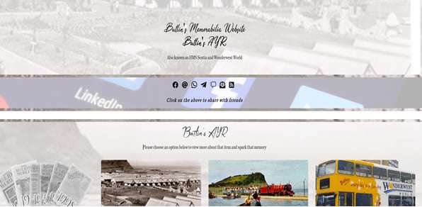 AYR History on Butlins Memorabilia website