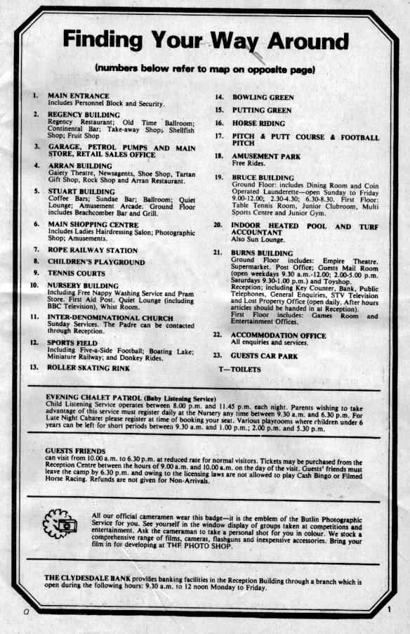 Key to Ayr map from the late 70's/early 80's