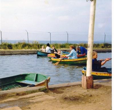 Calum and Mum in Rowing Boat