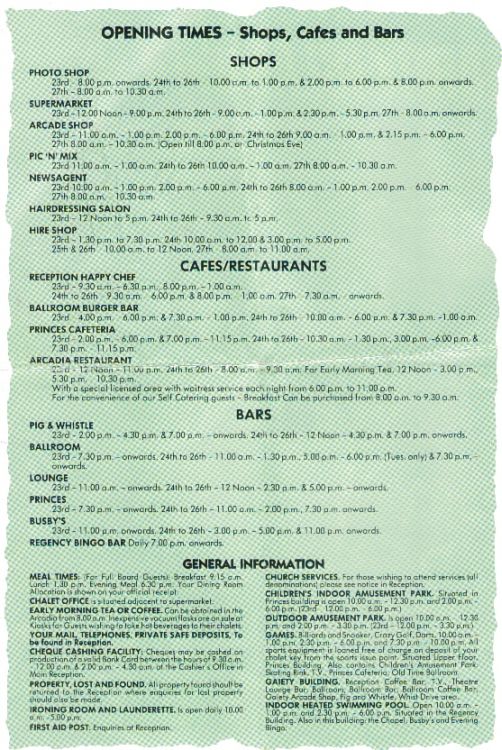 Page 2 - Opening Times