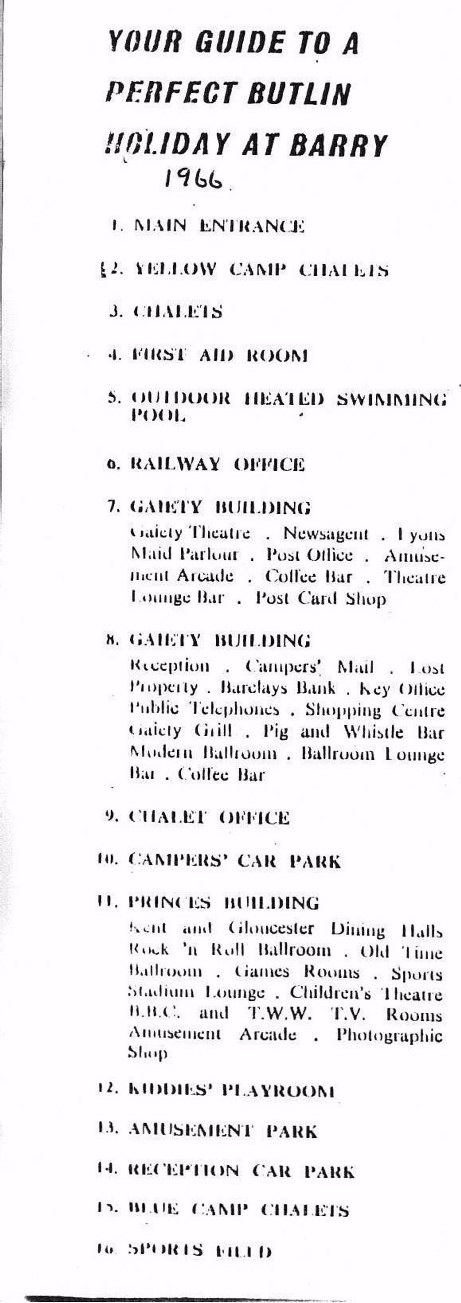 Barry map key from 1966