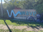 Wave Hotel welcome sign