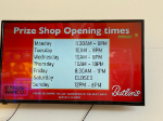 Prize Shop Opening Times