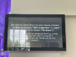 Minute Silence Notice on Digital Signage