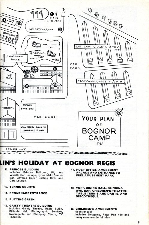 Bognor Map from 1971