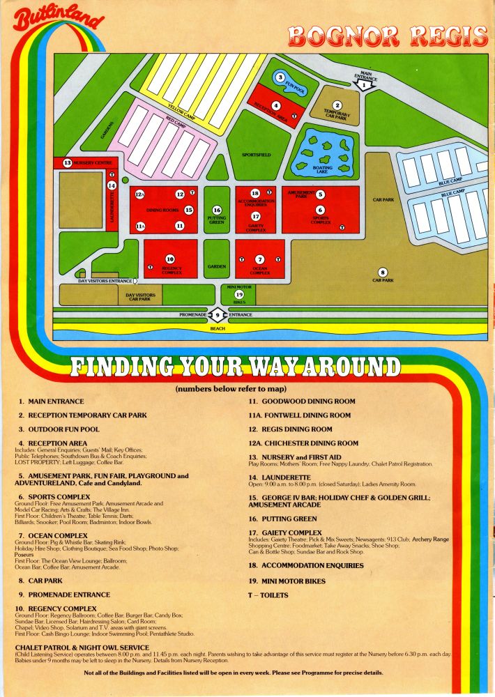 Bognor Map from 1986