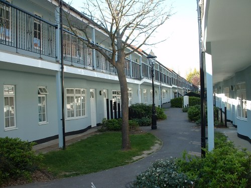 A view between the chalet lines