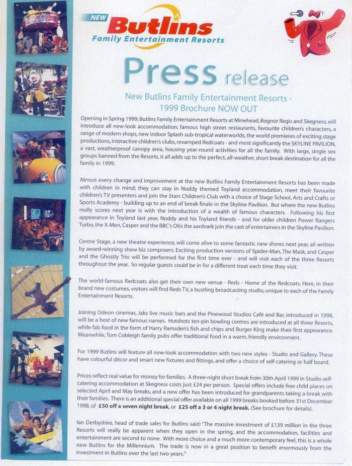 Press Release 1999