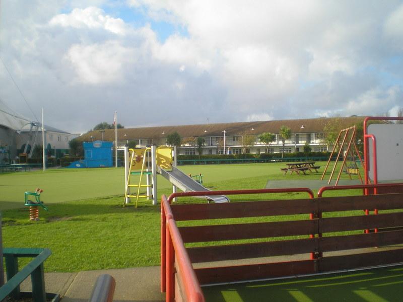 View from the Multi Sports Court looking towards the chalets