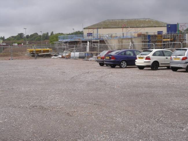 Looking through the gates of the building site