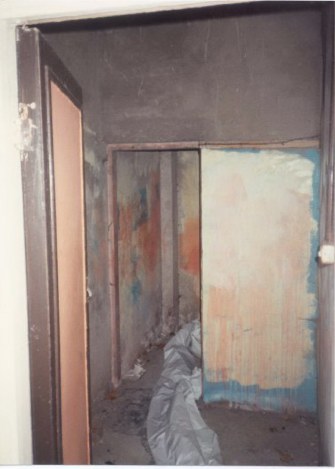 Entrance to left leading to projection room stairs