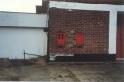 Stamp machines and side entrance to the Princes Theatre