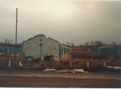 Rows G & H after start of demolition