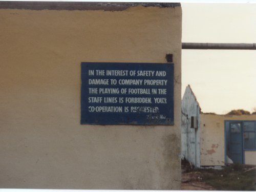Sign on chalet