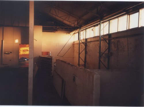 View from entrance of kitchen towards dining hall