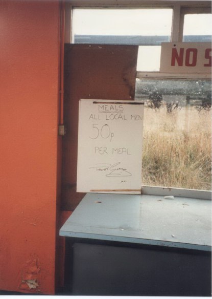 Sign in dining hall