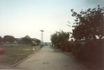Yellow camp to the left & tennis courts to the right