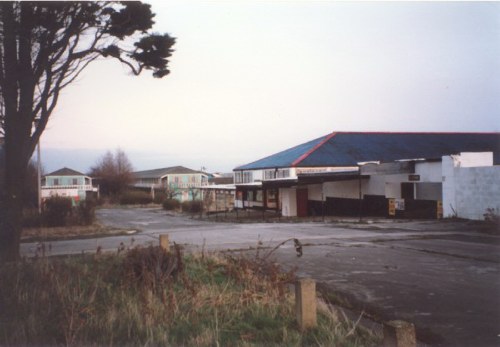 View from the Princes Cafe looking down to Green Camp. The Reception building is on the right