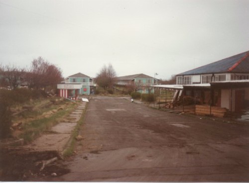 Green Camp with the Reception building to the right