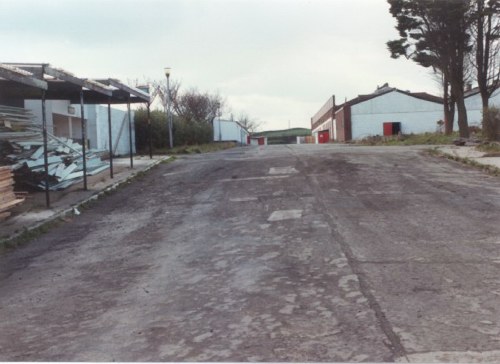 Looking back up the hill from Green Camp. The Reception building is on the left, the fairground was on the right and the Kent Dining Halls can be seen at the top of the hill