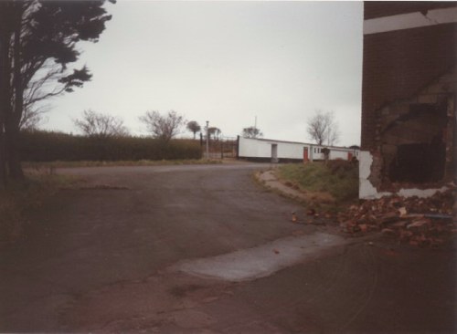 Rear of the Kent Building looking towards the staff toilets and car park