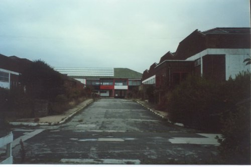 Golden Goose building to the left, indoor pool in the middle and the Holiday Fayre to the right