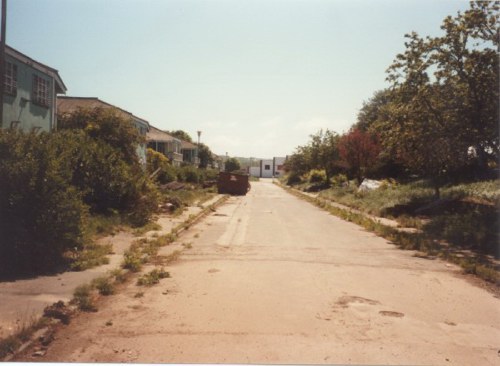Green Camp on the left, amusement park on the right and the garage in the middle distance