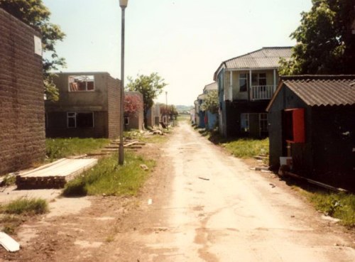 Looking back down middle road towards the staff chalets