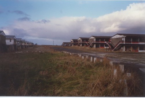 Blue Camp on the right, Red Camp on the left and the sports field in the far distance