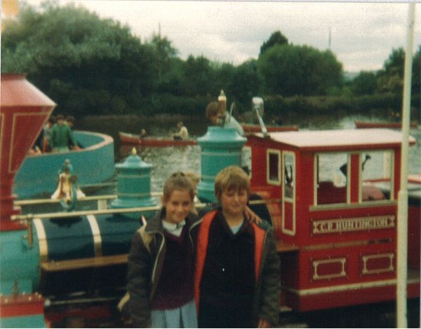 Miniature railway next to the boating lake