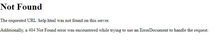 404 Page error