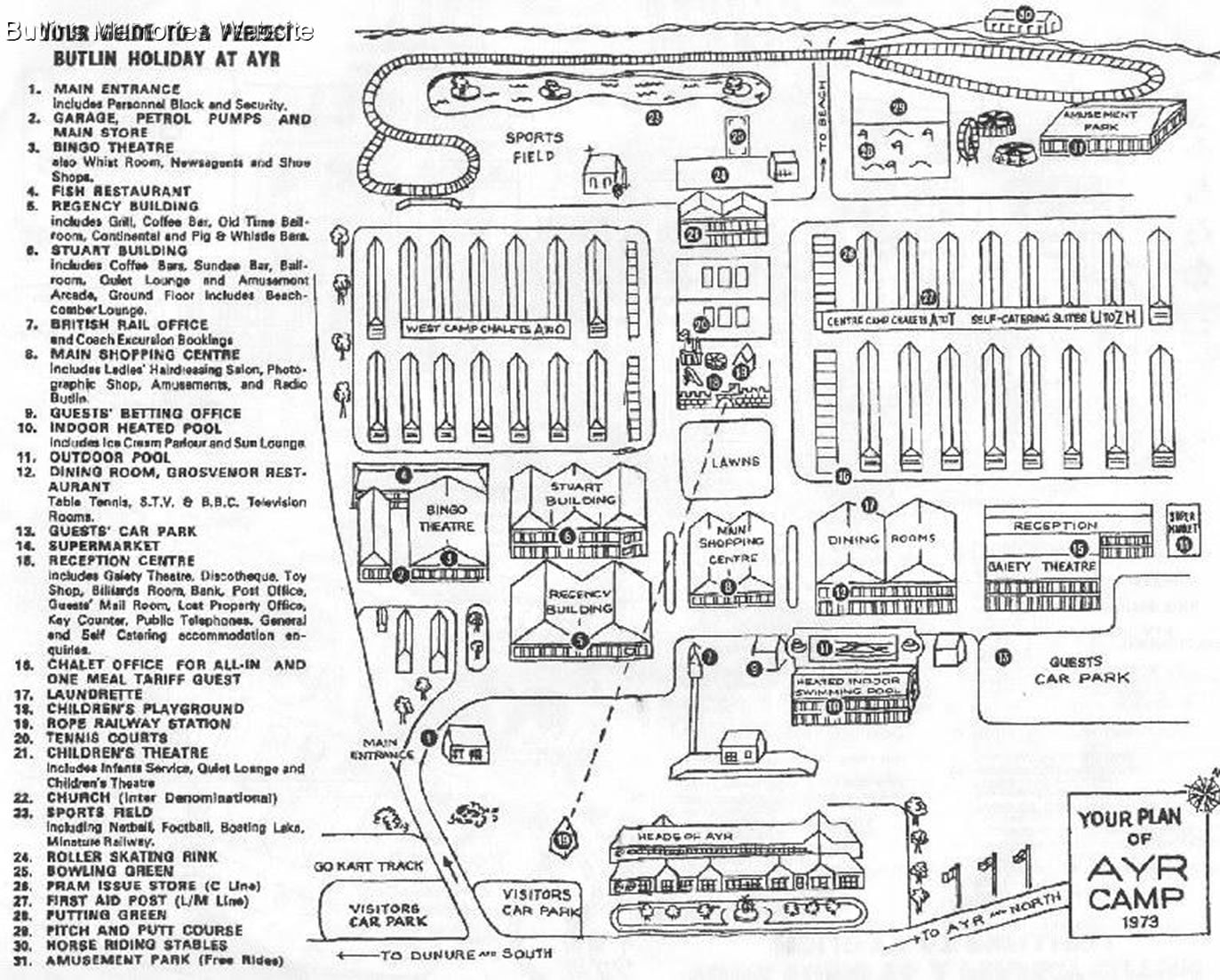 Butlins Ayr maps and guides