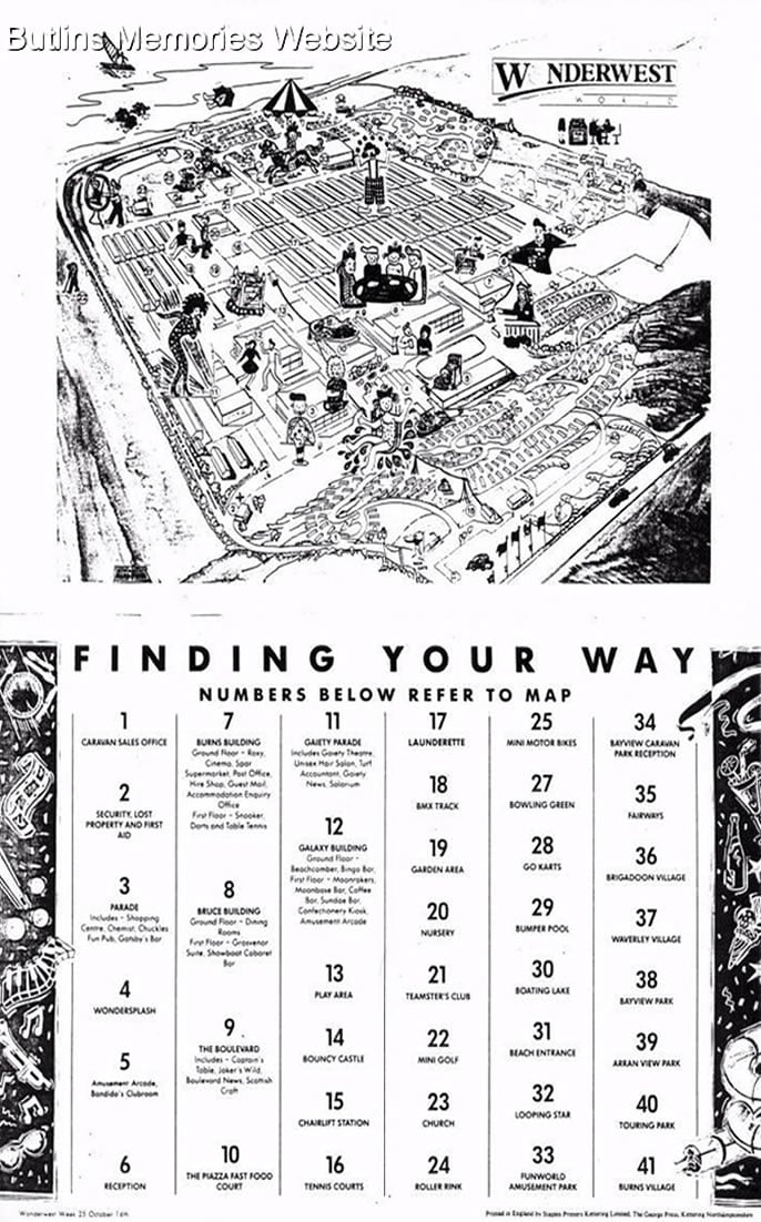 Butlins Ayr maps and guides