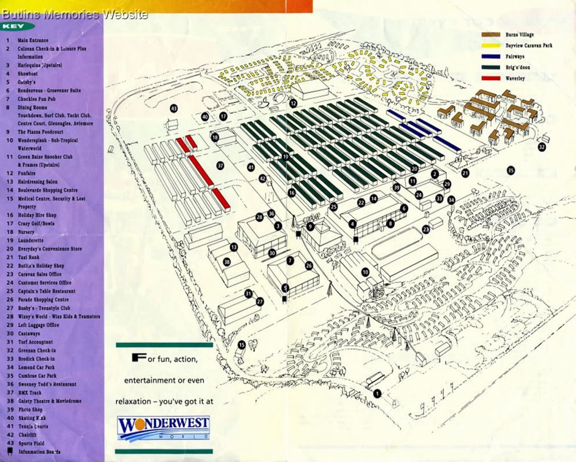 Butlins Ayr maps and guides