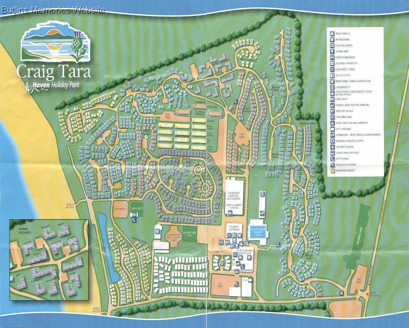 Butlins Ayr maps and guides