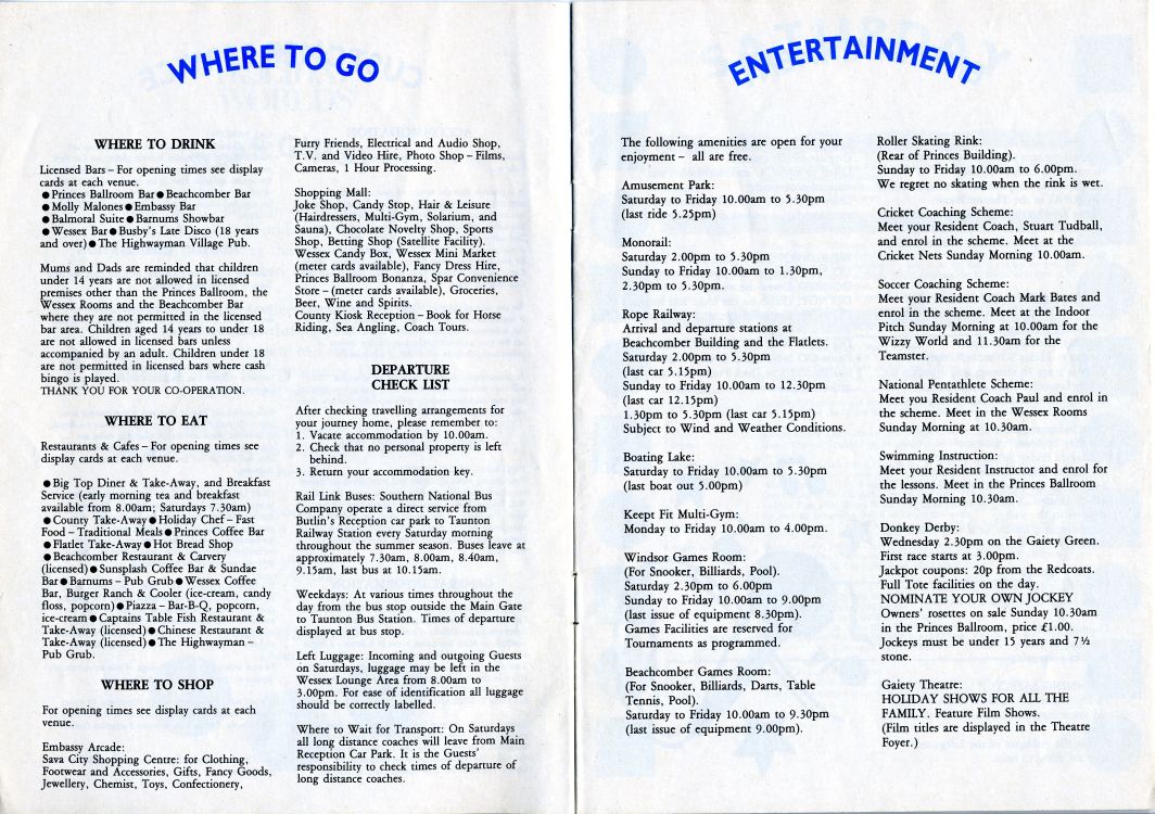 Where To Go & Entertainment