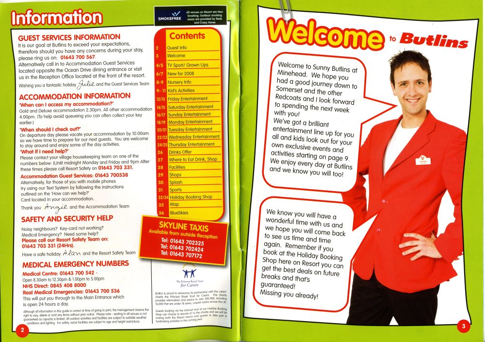 Pages 2 & 3 - Information & Welcome