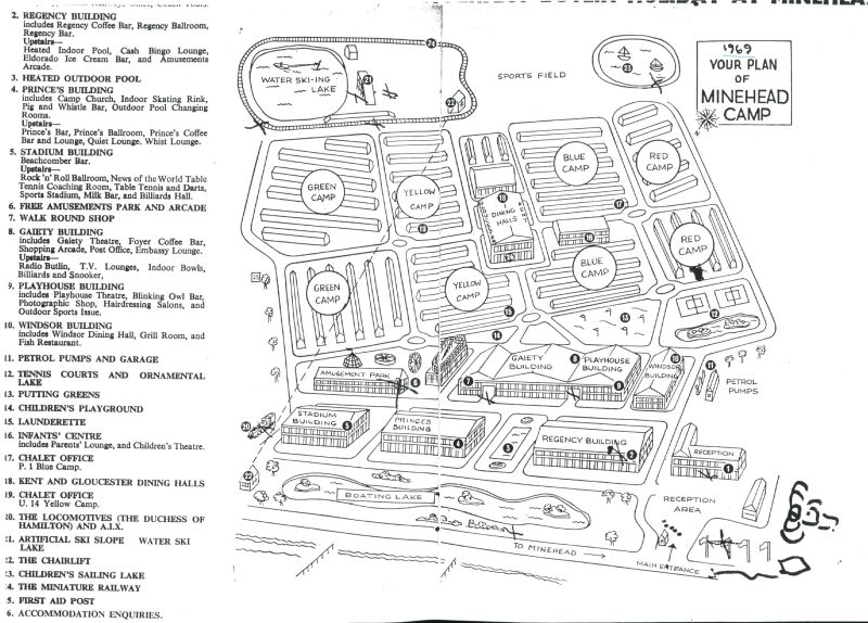 Minehead Map from 1969