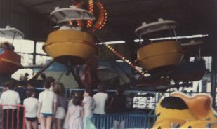 Part of the indoor funfair