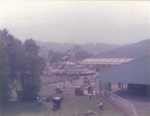 View of the amusement park from the chairlift